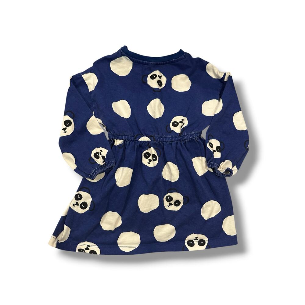 Panda Bear Blue Long Sleeve Dress Size 2 Hanna Andersson